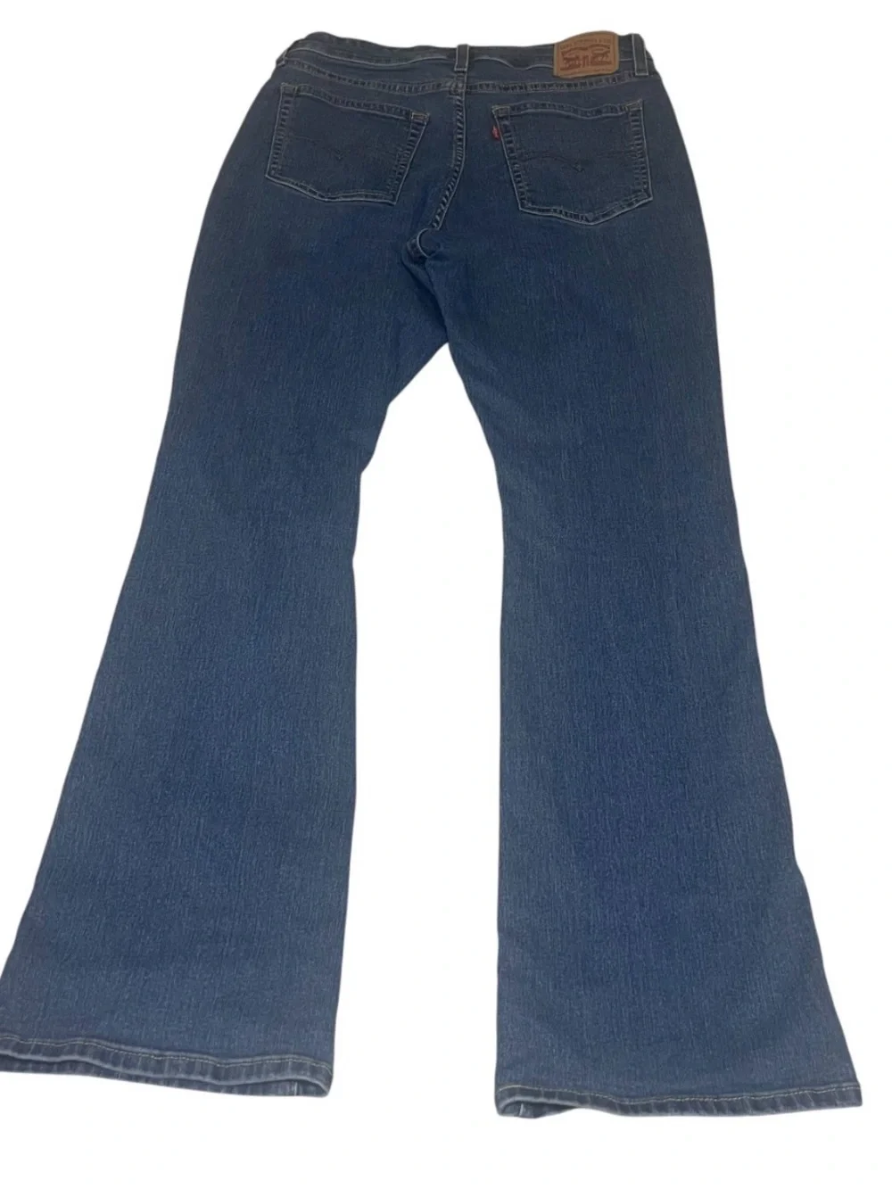 Levi’s 725 High Rise Bootcut Jeans Women’s Size 32 Medium Wash Distressed Denim